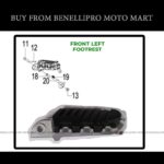 Footrest front left for Benelli TNT 150i