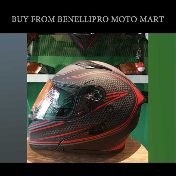 Motorcycle Dual Visor Flip Up Full Face Helmet