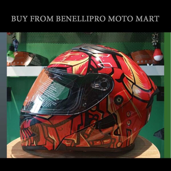 Motorcycle Dual Visor Flip Up Full Face Helmet