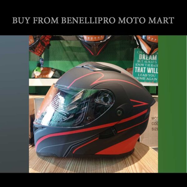 Motorcycle Dual Visor Flip Up Full Face Helmet